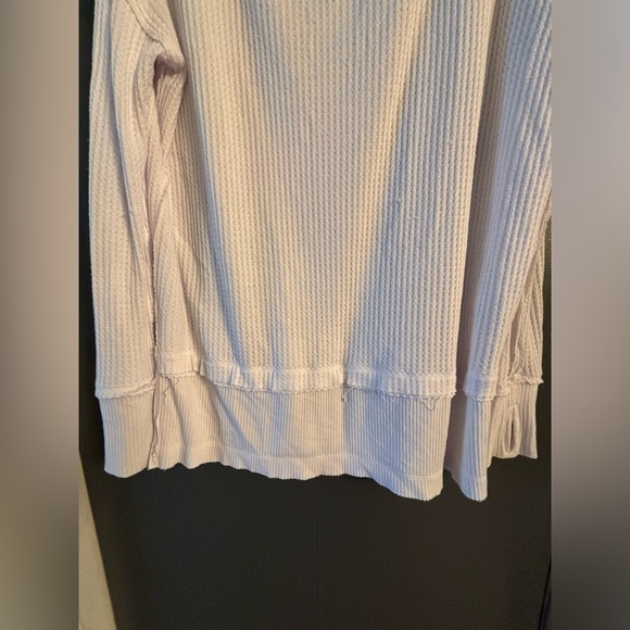 We the free, long sleeve, oversized, white, multi fabric, white small sweater - Picture 3 of 4